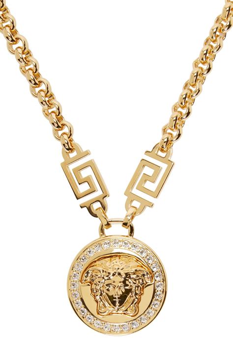 versace gold plated necklace|versace necklace real.